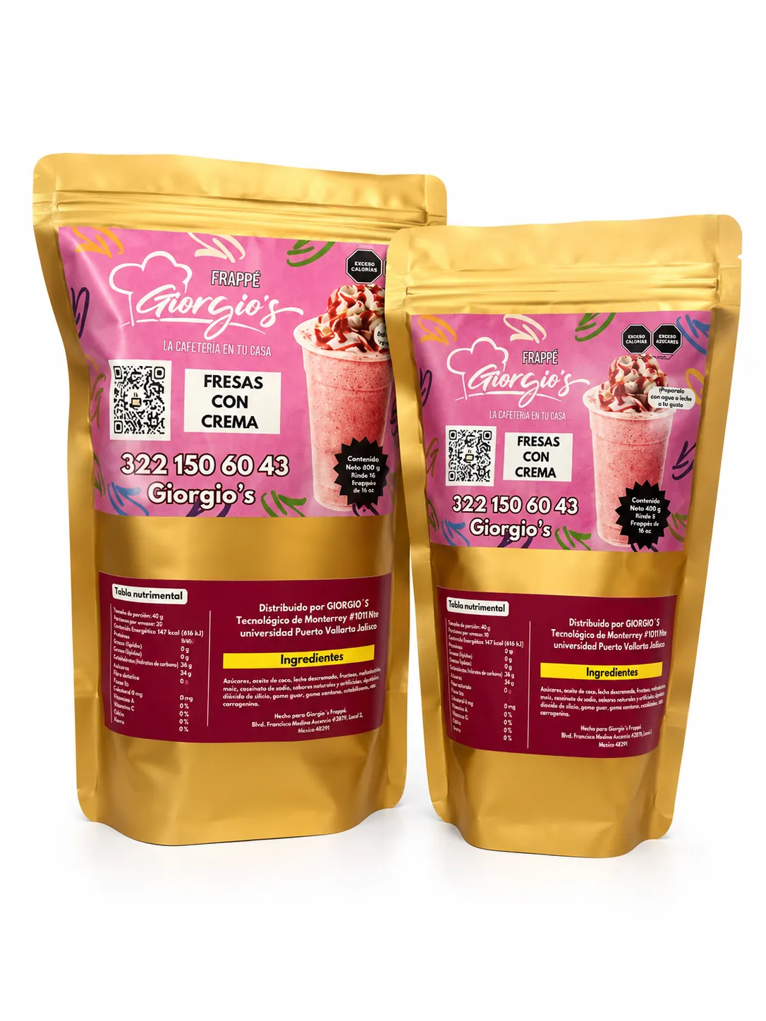Comprar Frappé de Fresas con Crema - Giorgio's